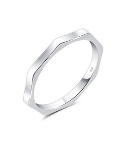 Hexagon Shape Silver Ring NSR-3930